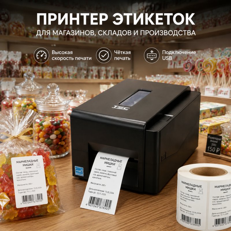 Принтер этикеток TSC TE200	